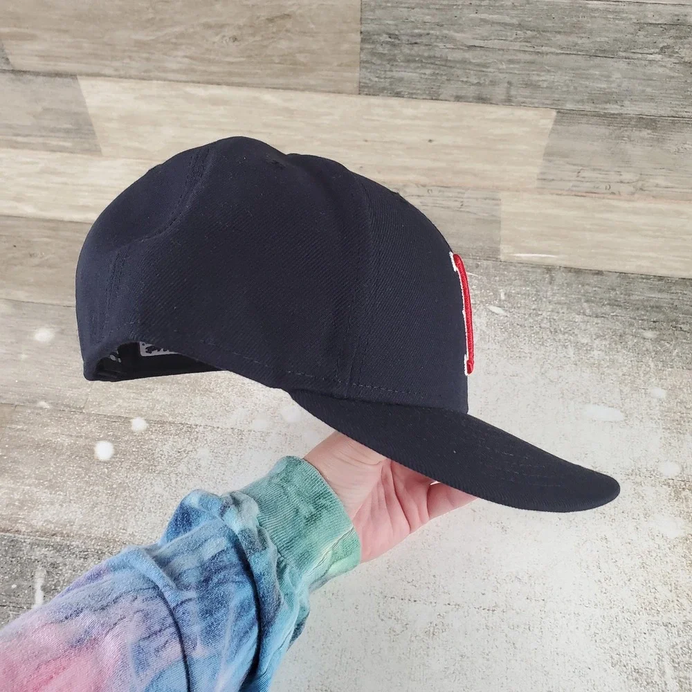 New Era Boston Red Sox 59Fifty Navy Fitted Hat Cap Sz 7 3/4